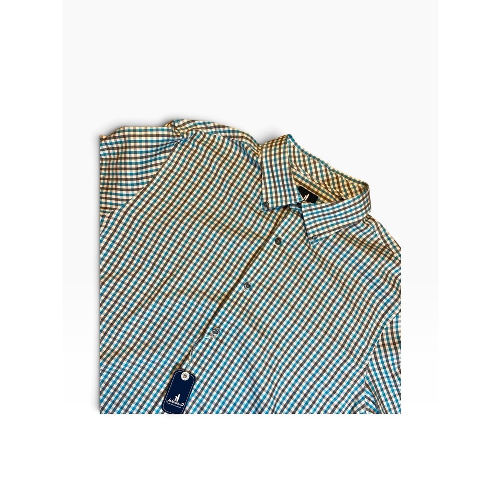 Johnnie-O Button Down Shirt Mens Large Malibu Blue Plaid JMWL101410 New